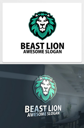 狮子头logo徽章设计图片
