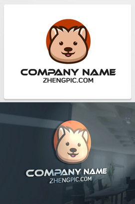 卡通熊头像logo图标下载