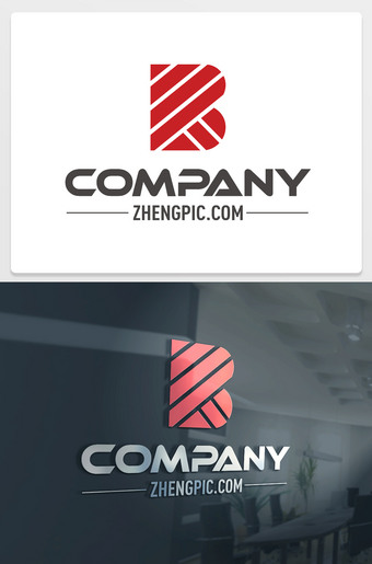 科技公司B字母logo