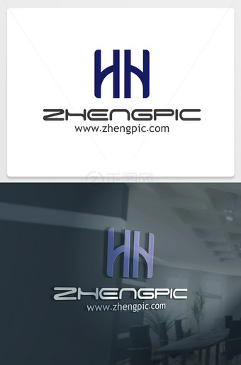 H字母logo设计