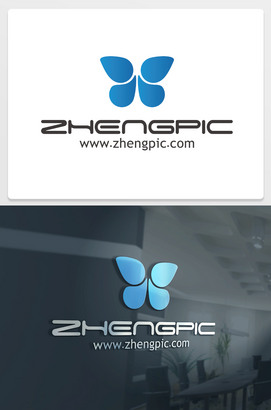 蝴蝶翅膀logo设计