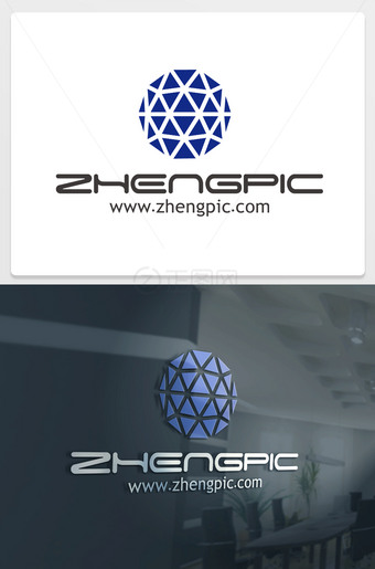 大数据科技公司三维图形logo设计