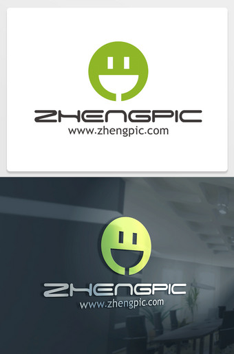 圆形充电插头logo设计
