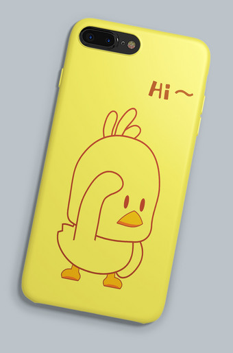 hi小黄鸭手机壳图案设计