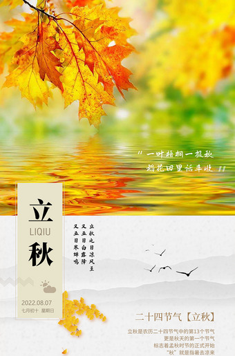 立秋节气海报