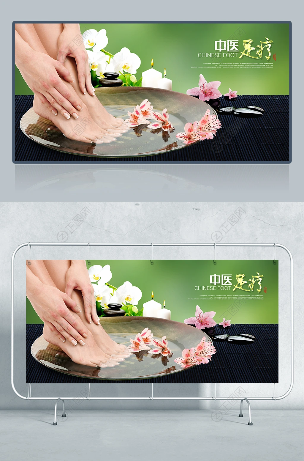 中医足疗宣传展板设计
