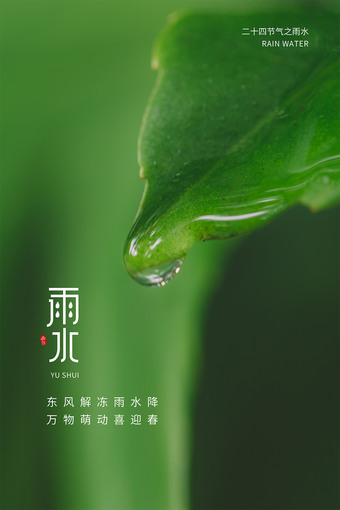 二十四节气雨水海报