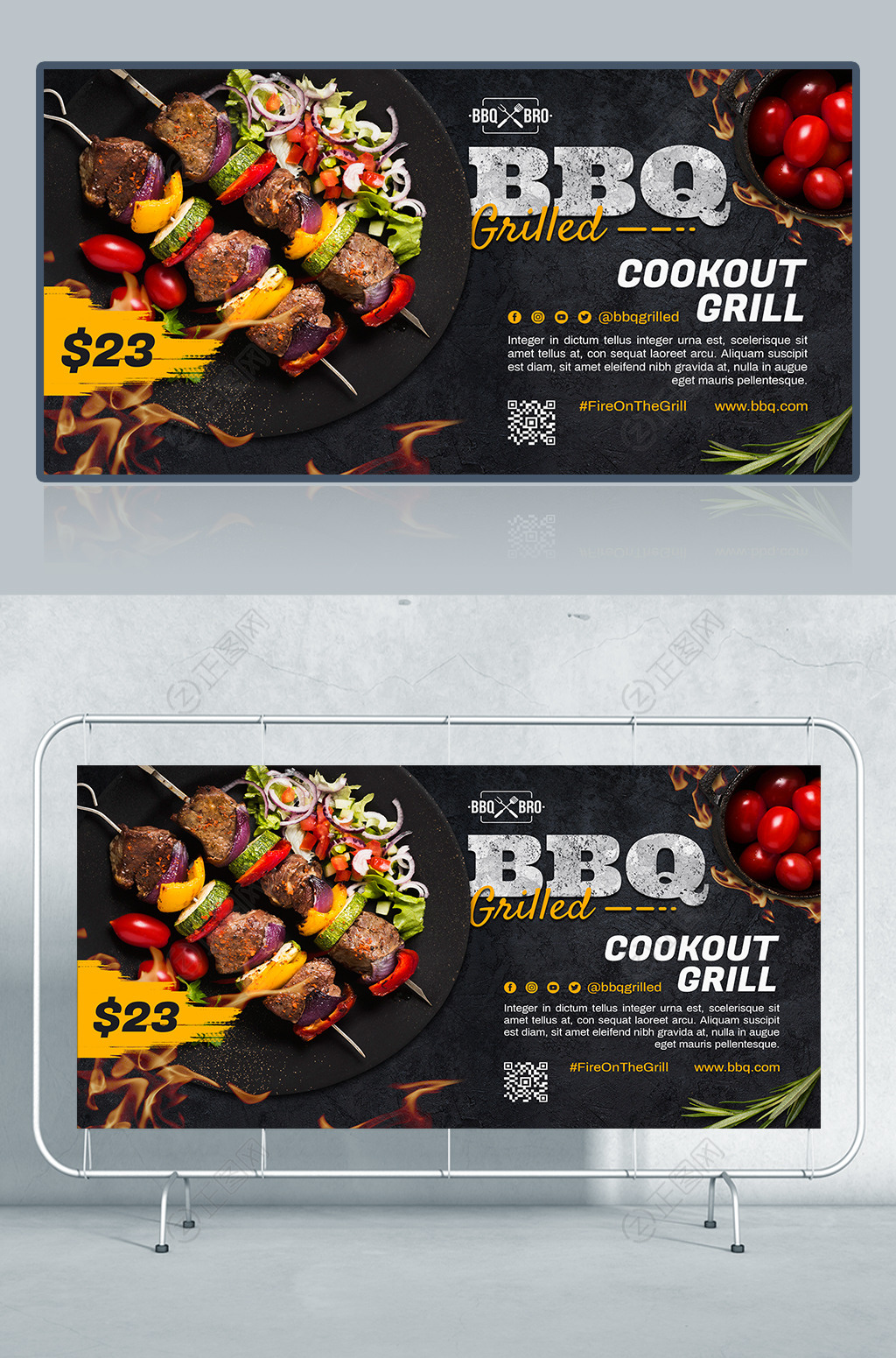 BBQ烧烤海报设计模板