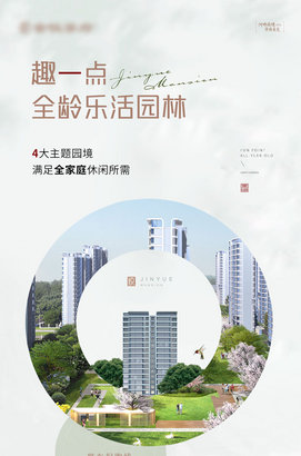 园林房地产宣传海报图片
