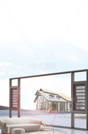 阳光房门窗海报背景图片