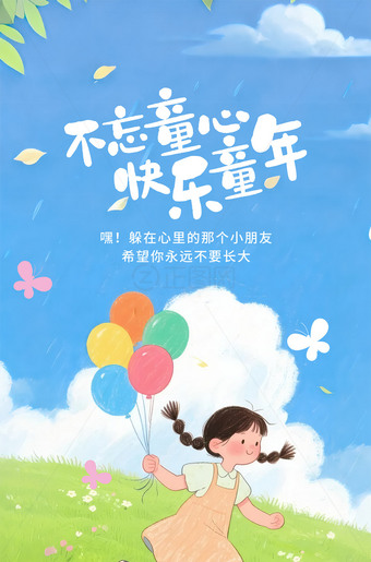 不忘童心快乐童年六一儿童节海报图片