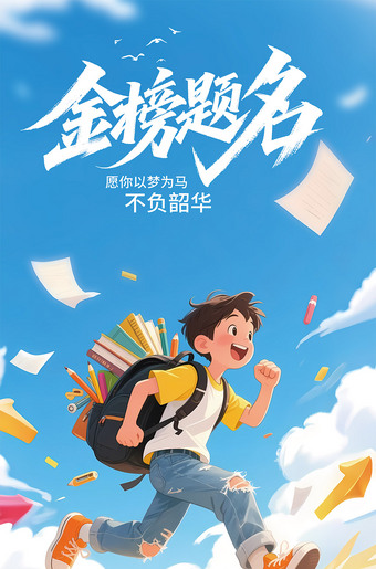 金榜题名海报高考图片
