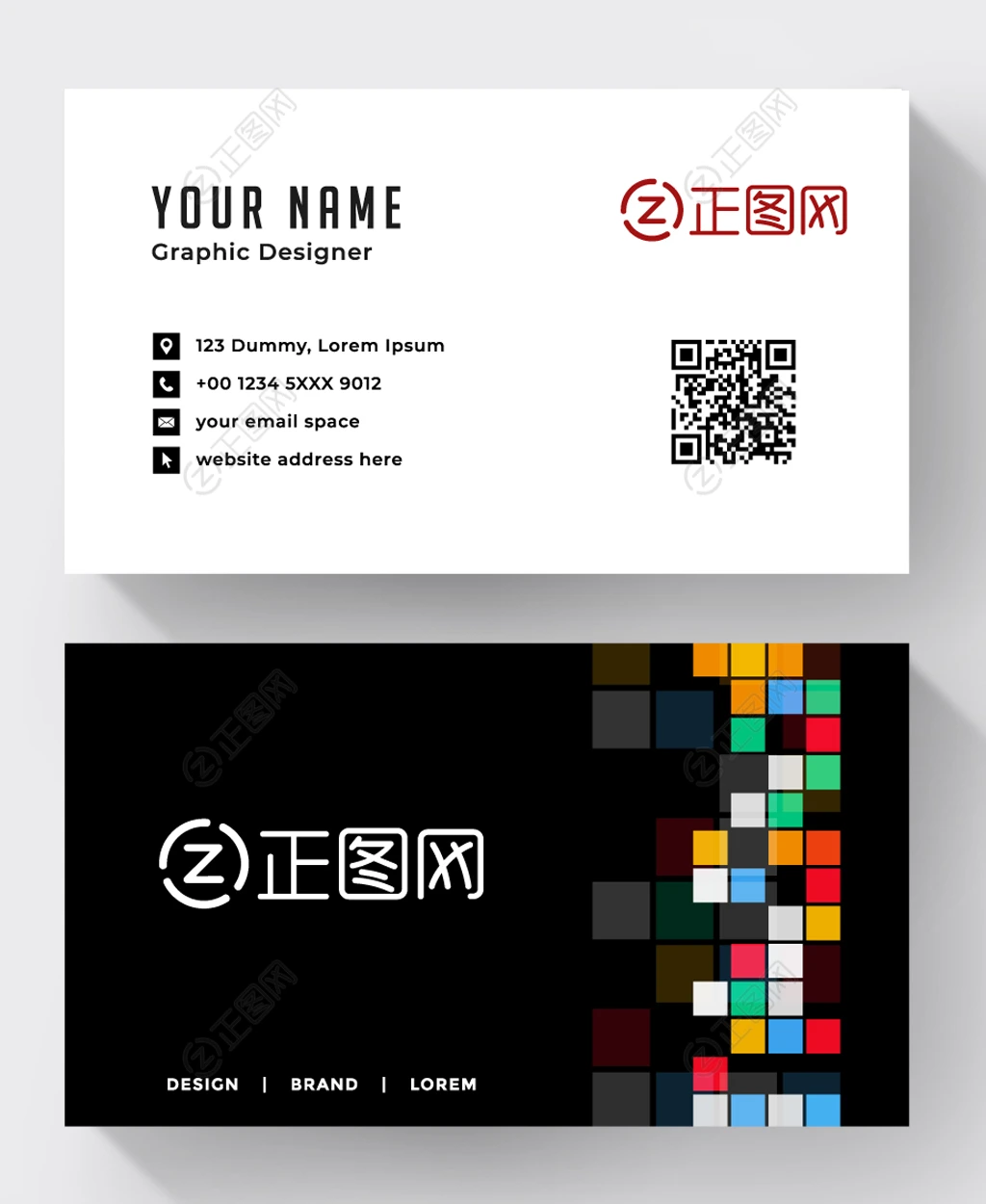 黑色创意广告公司名片 黑色创意广告公司名片