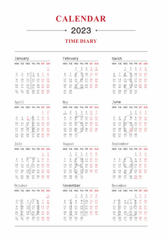 2023年历设计素材模板下载