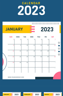 2023年月历设计台历模板