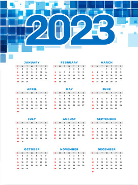2023日历ai模板