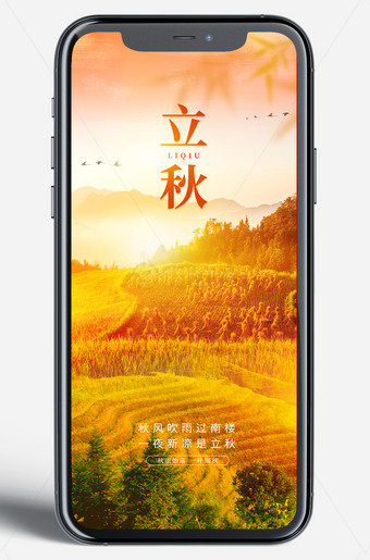 立秋海报新媒体广告素材
