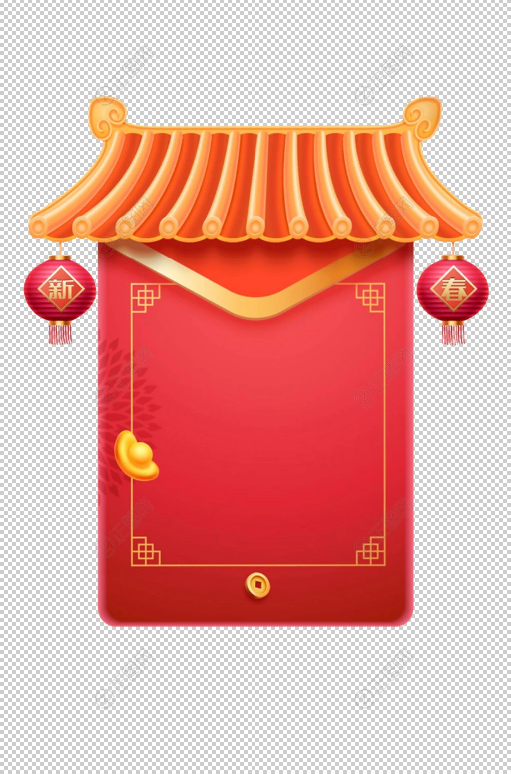 手绘红色喜庆边框图片 手绘红色喜庆边框图片