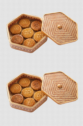 精品包装盒五仁月饼图片