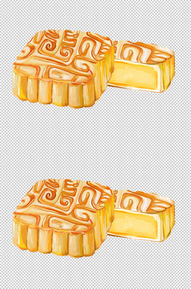 手绘月饼素材