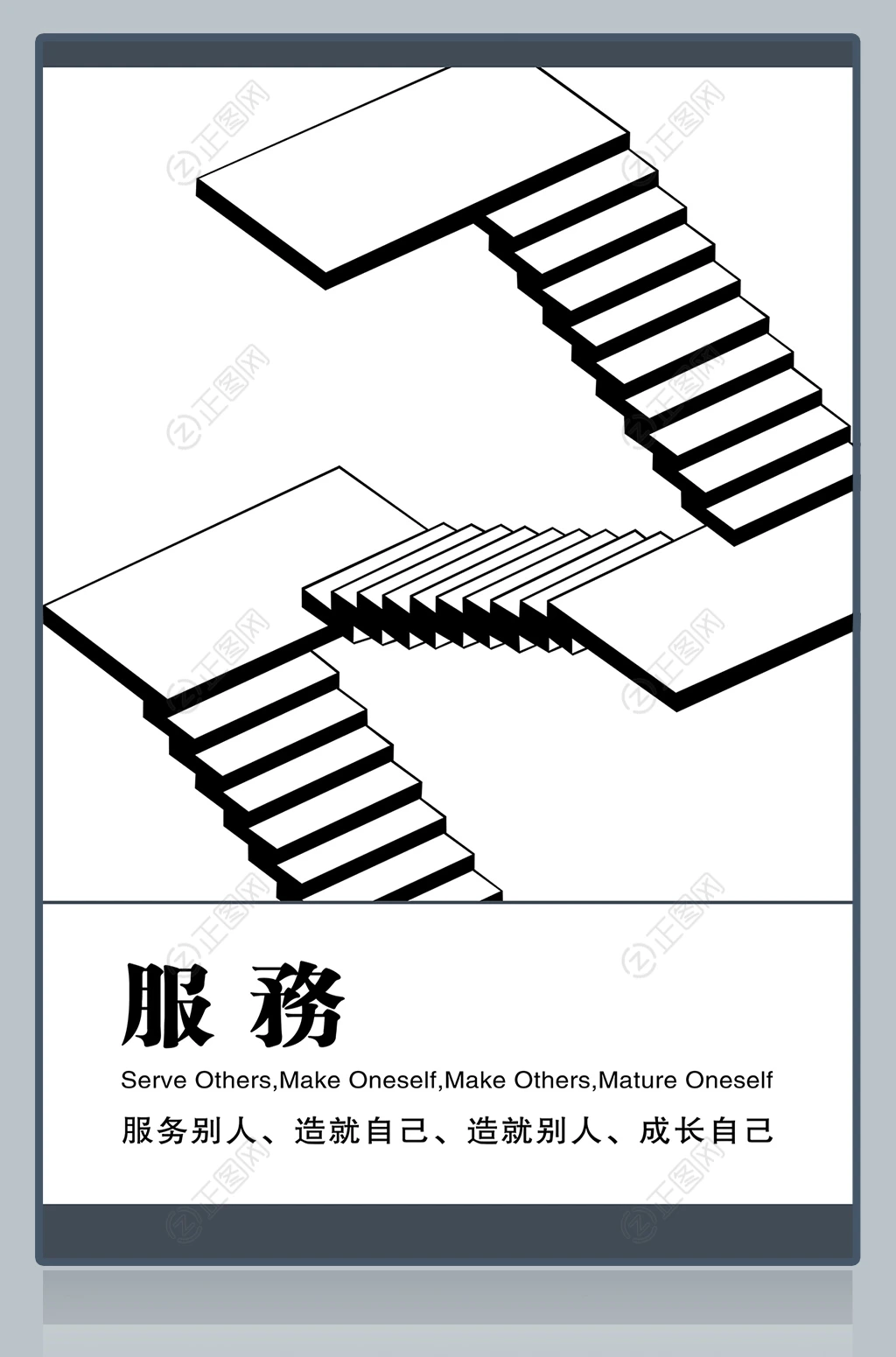 服务企业文化展板 服务企业文化展板