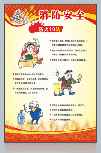 消防知识宣传图片-防火10法