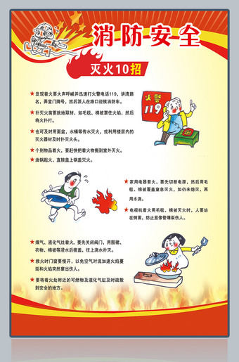 消防安全宣传图片psd模板下载