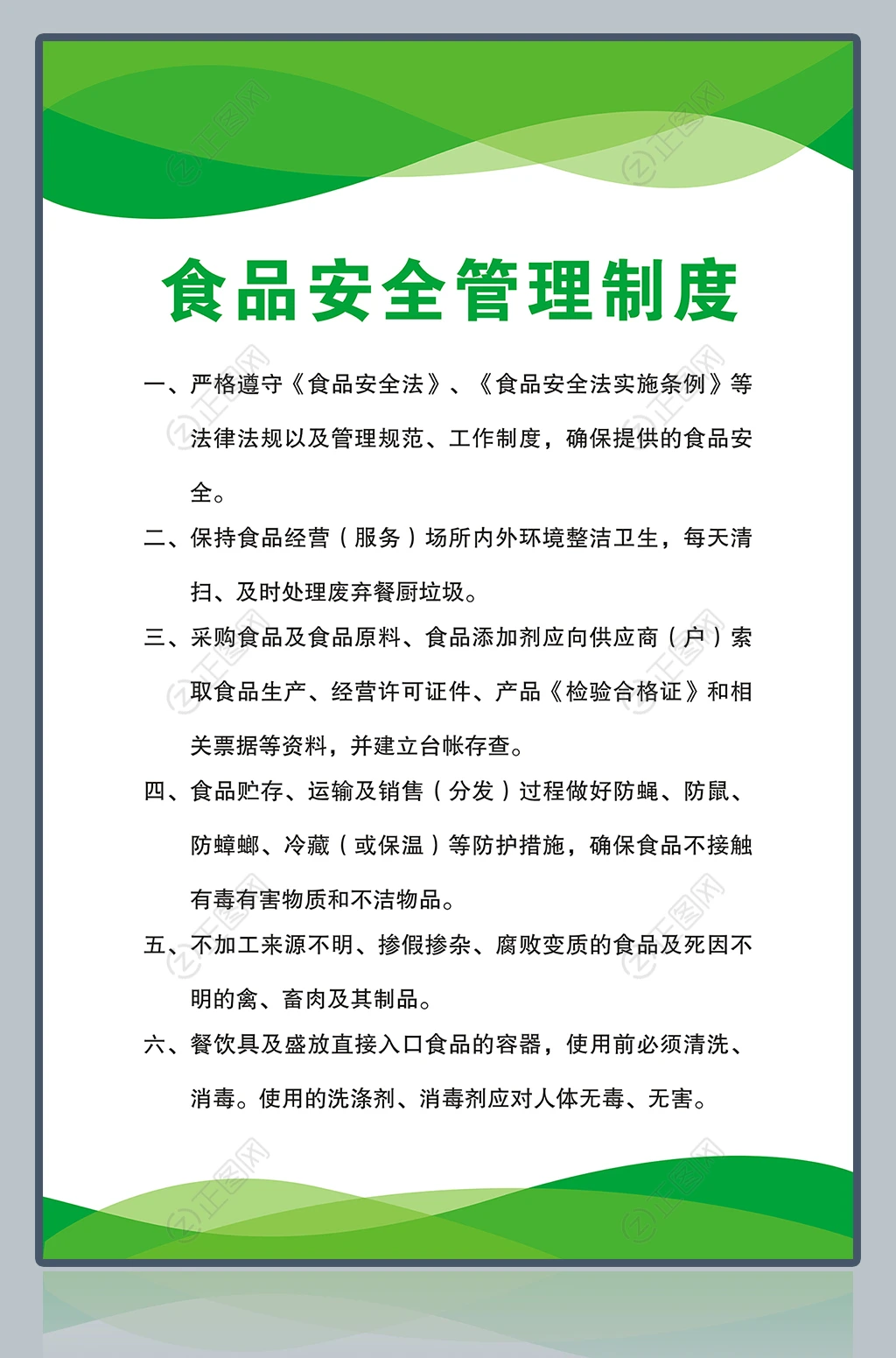 绿色安全管理制度展板cdr模板 绿色安全管理制度展板cdr模板