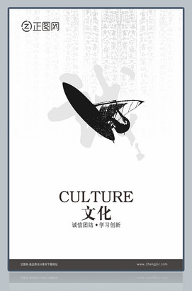 诚信企业文化展板设计模板
