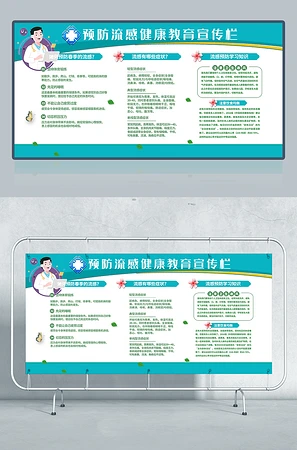 预防流感健康宣传栏