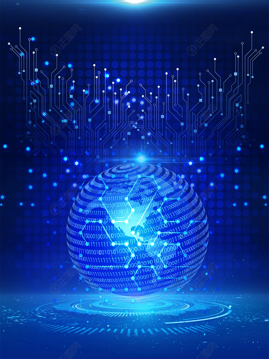 蓝色创意球体科技背景图 蓝色创意球体科技背景图