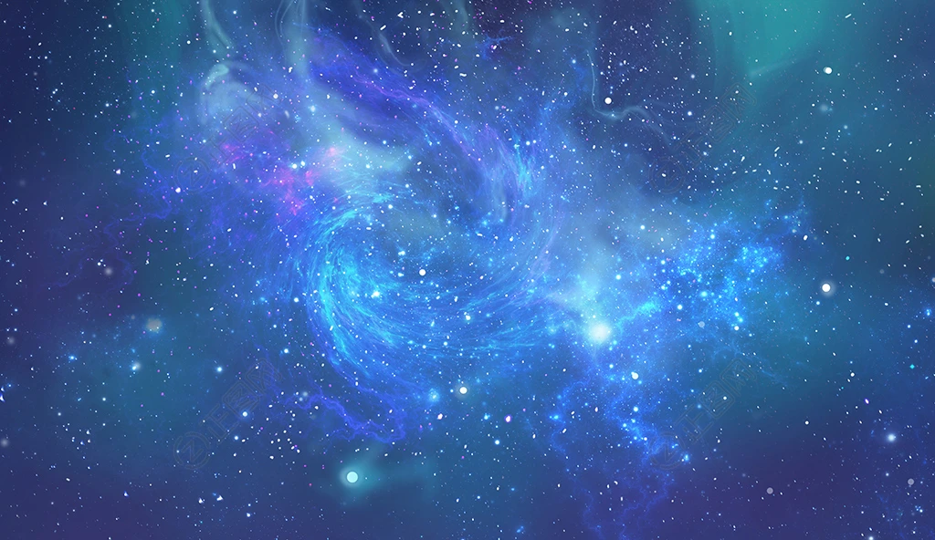 蓝色梦幻星空图片