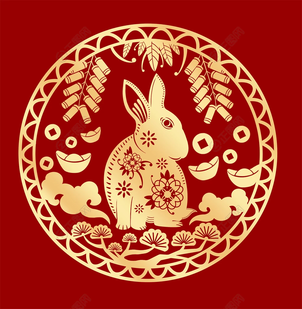 兔年新年剪纸图片 兔年新年剪纸图片
