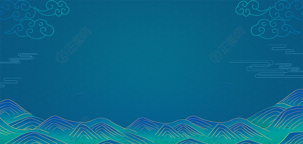 蓝色祥云背景PSD素材 蓝色祥云背景PSD素材