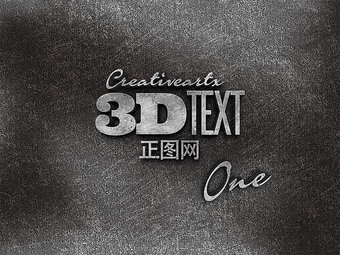 3D文字特效psd字效素材