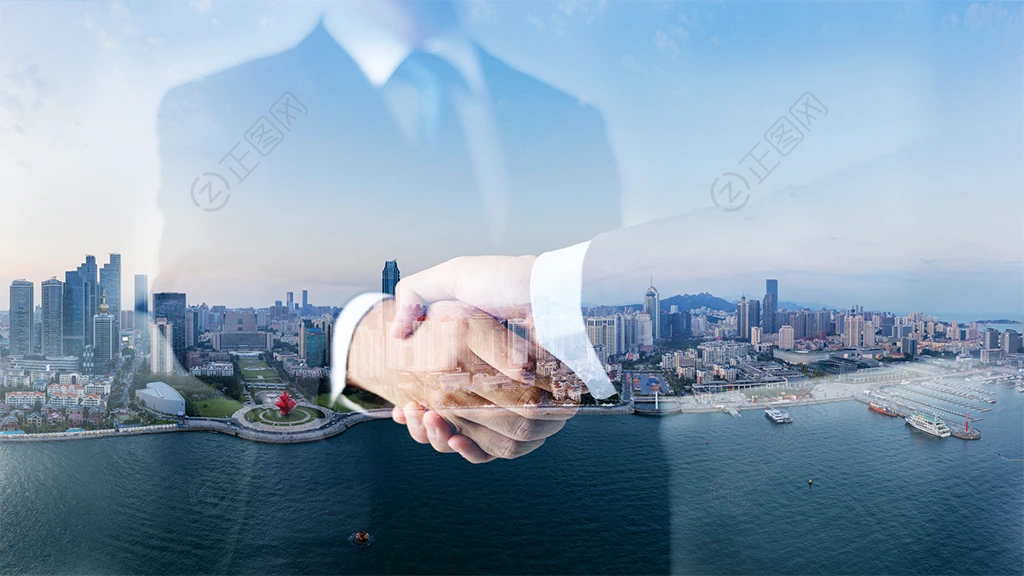 城市背景商务成功人士握手合成图片 城市背景商务成功人士握手合成图片