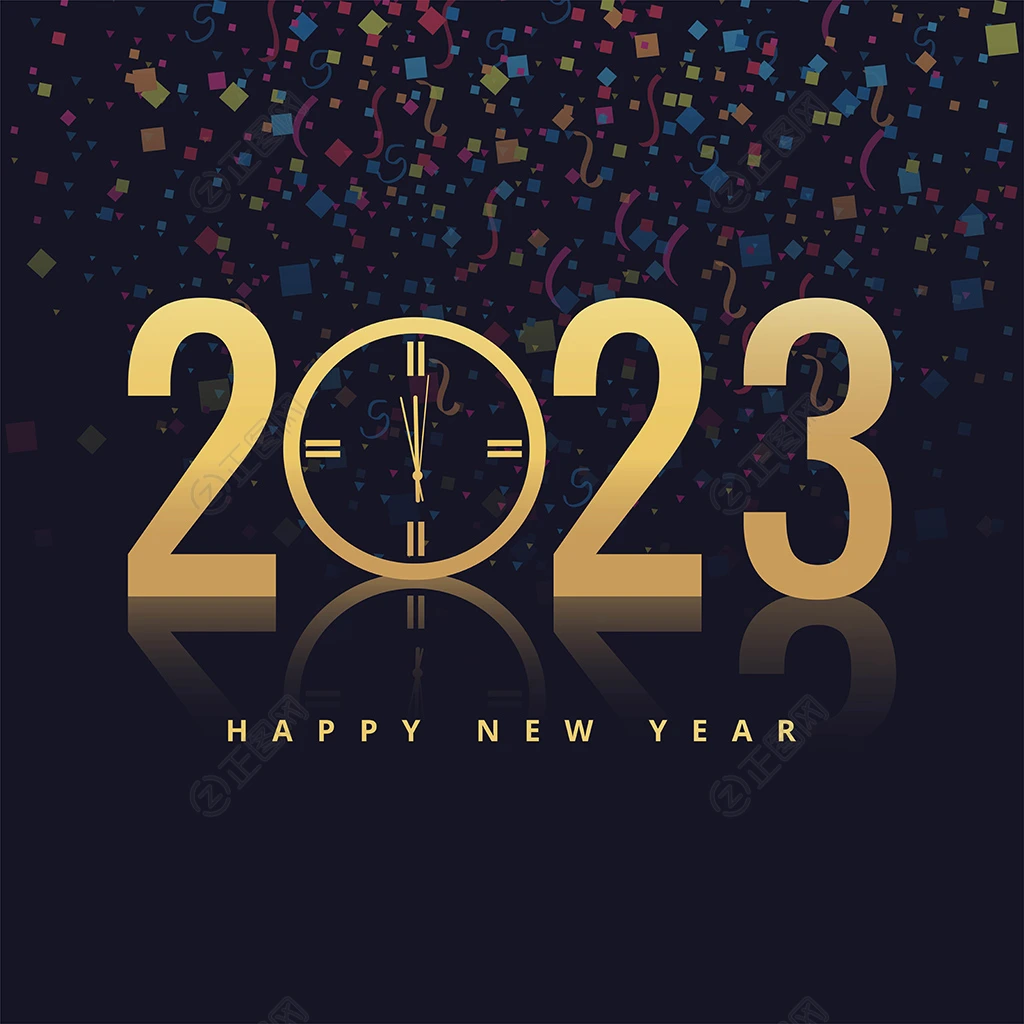 黑色炫酷2023新年海报 黑色炫酷2023新年海报