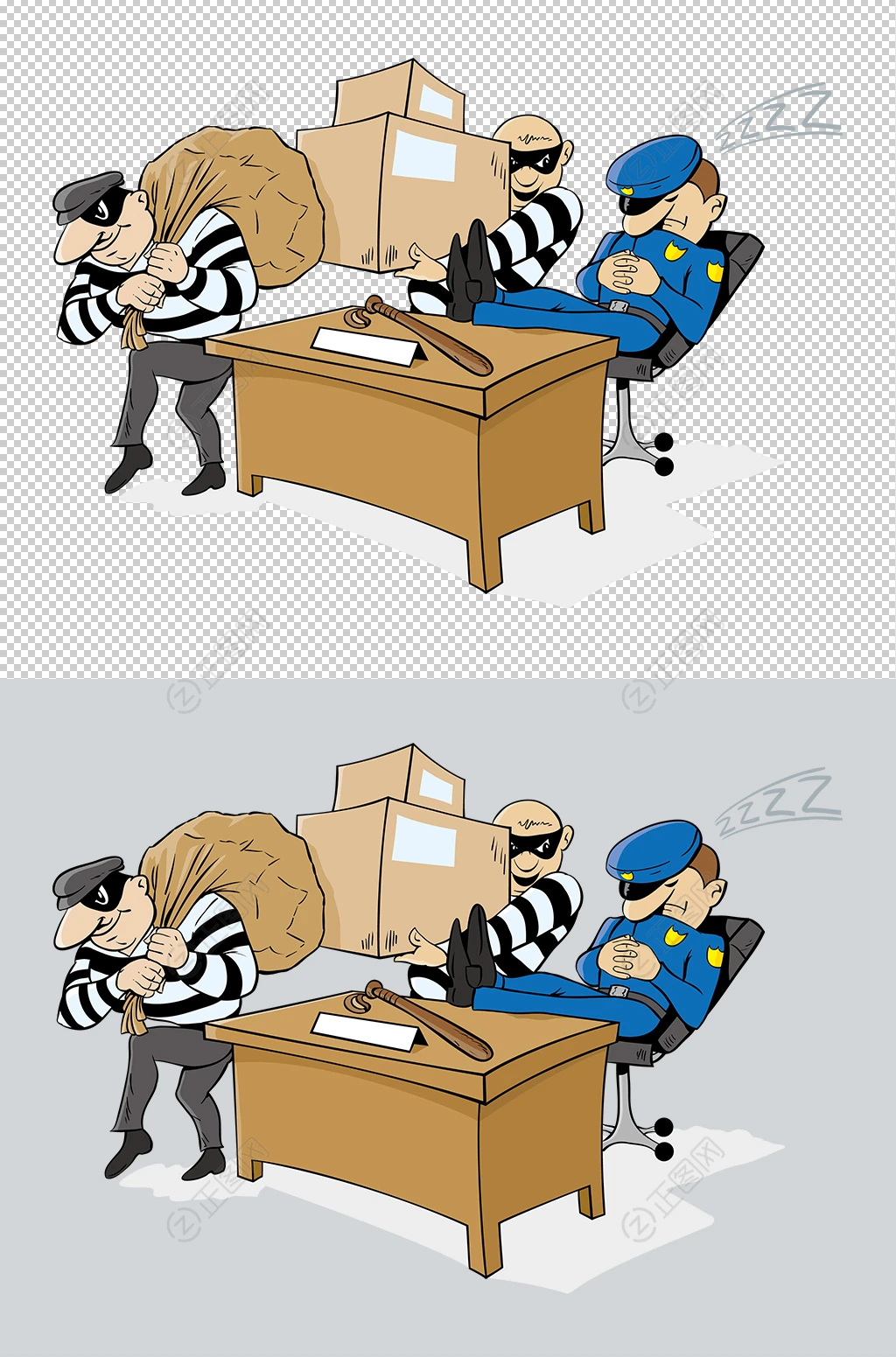 盗窃插画ai矢量素材 盗窃插画ai矢量素材