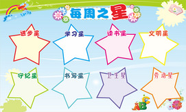 第周之星三好优秀学生展板海报