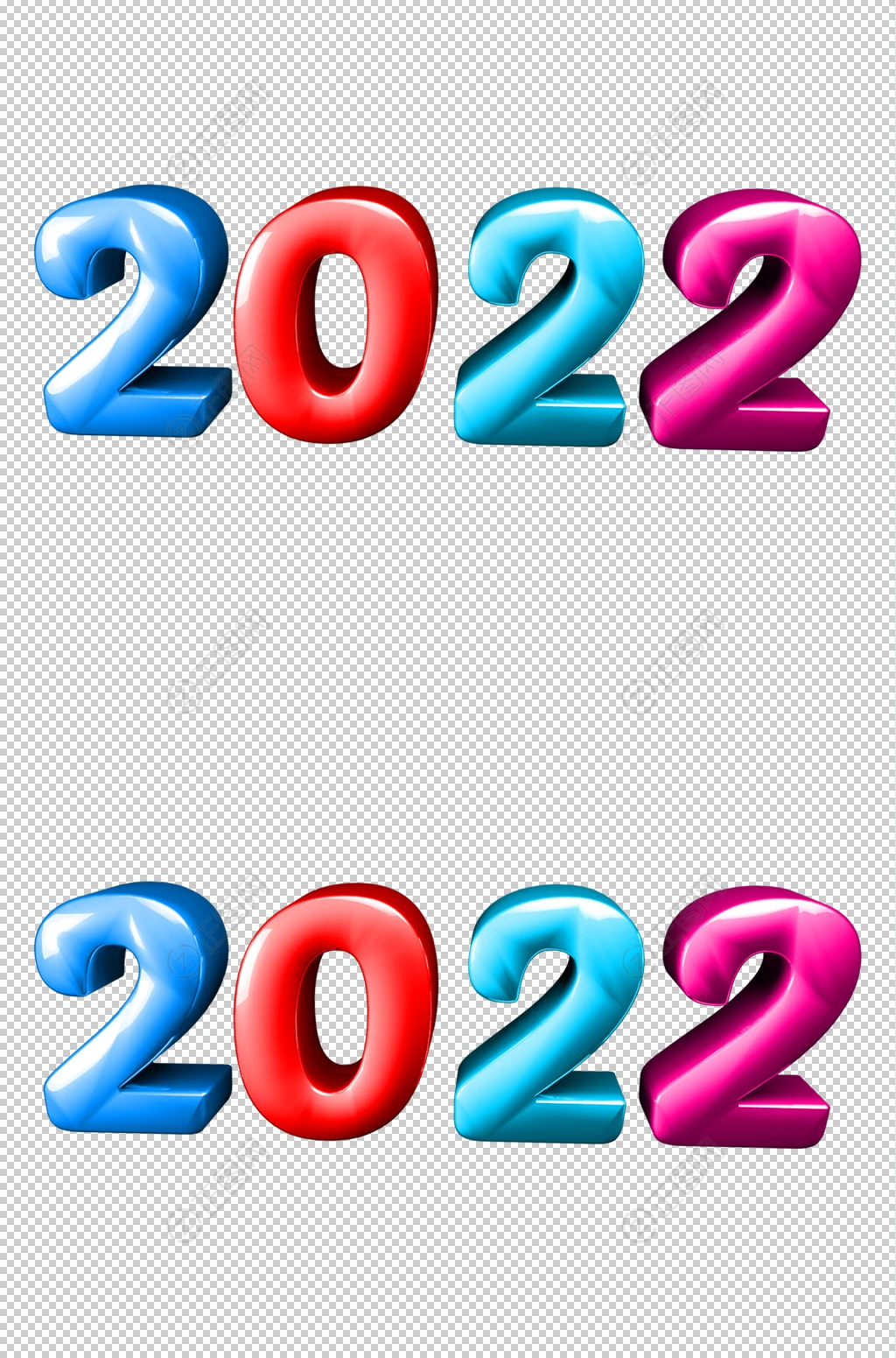 彩色2022立体字图片 彩色2022立体字图片