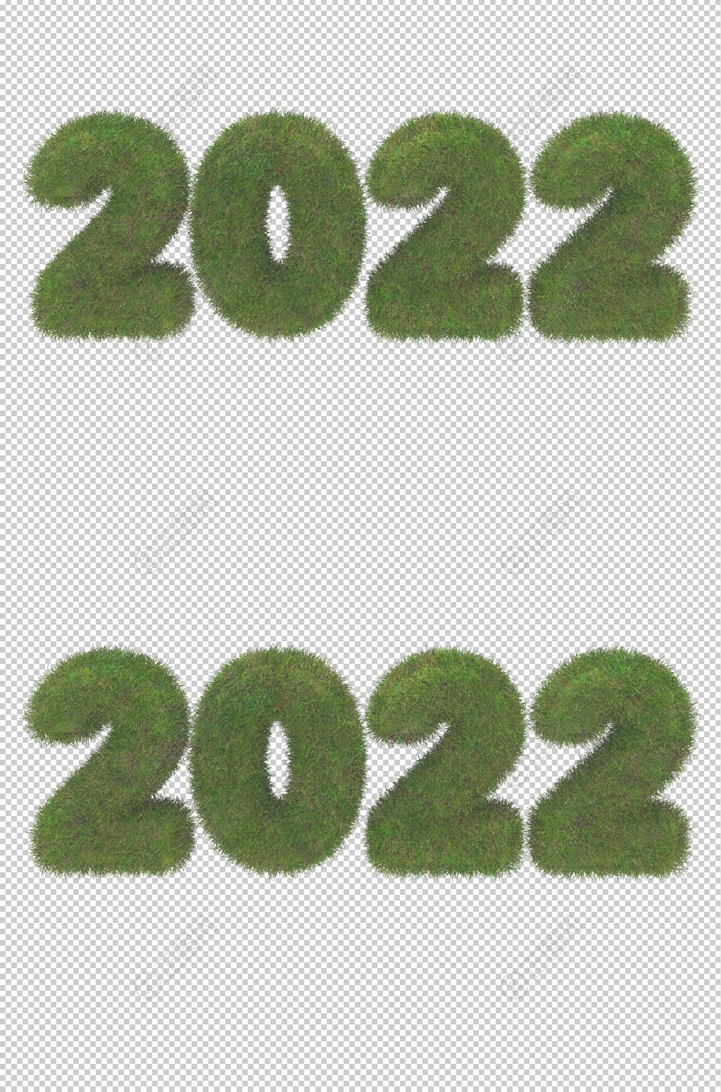 绿色草坪字2022设计