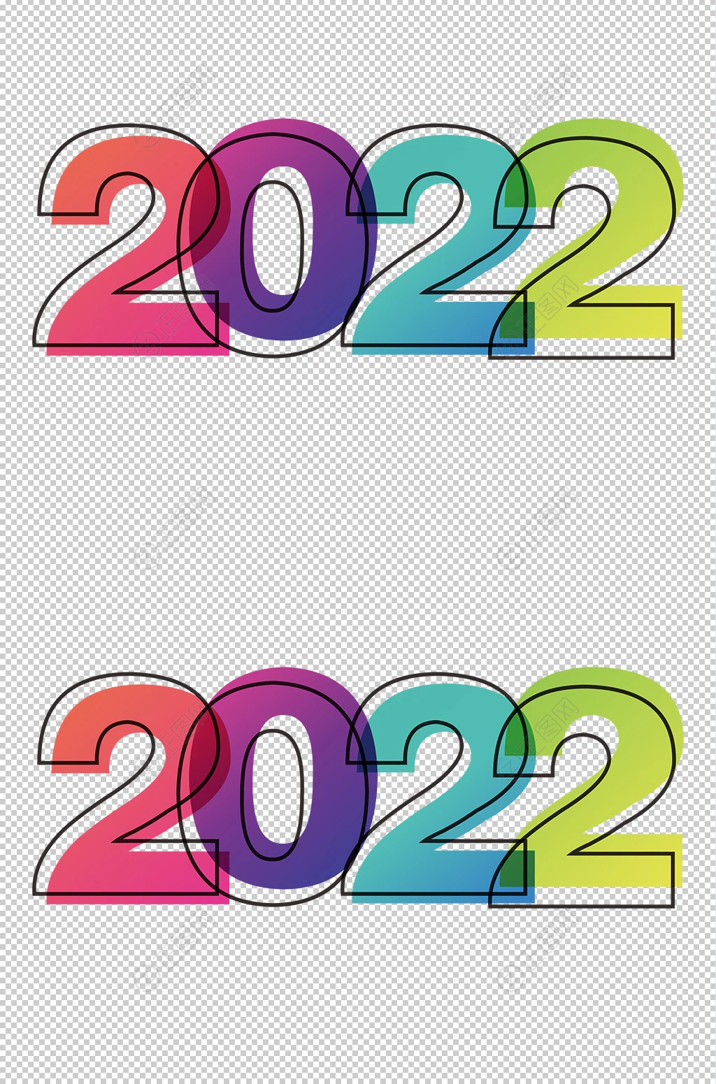 时尚多彩2022字体设计 时尚多彩2022字体设计