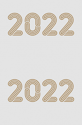 创意线条2022字体