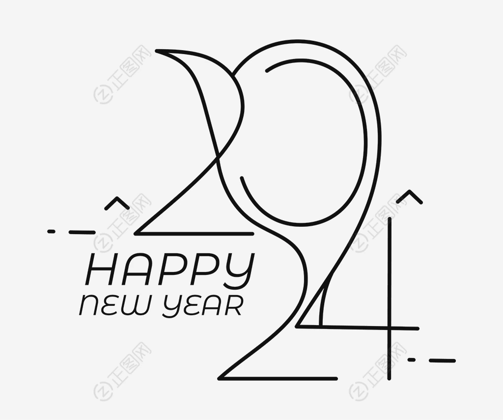 创意线条2024字体设计 创意线条2024字体设计