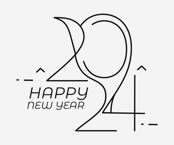 创意线条2024字体设计