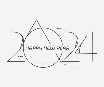 新年快乐2024字体设计