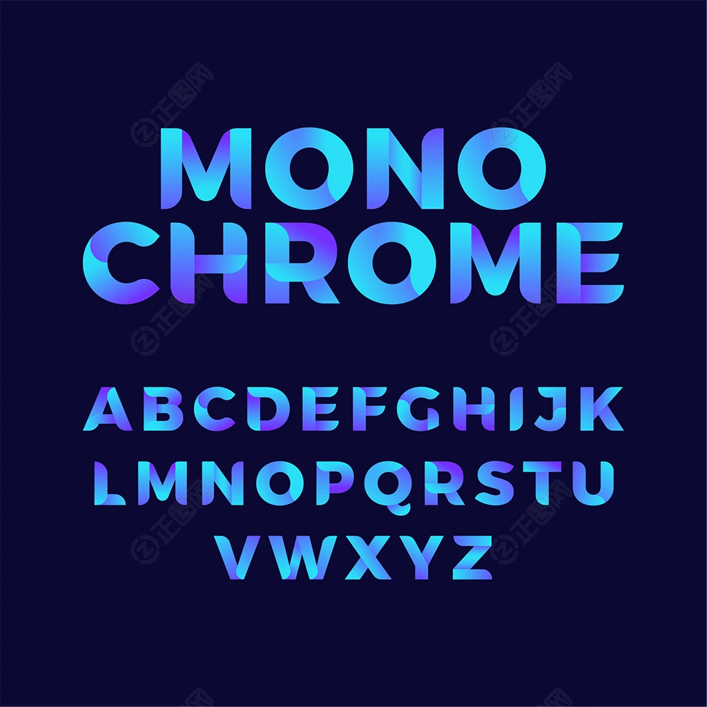 蓝色立体科技风英文26个字母 蓝色立体科技风英文26个字母