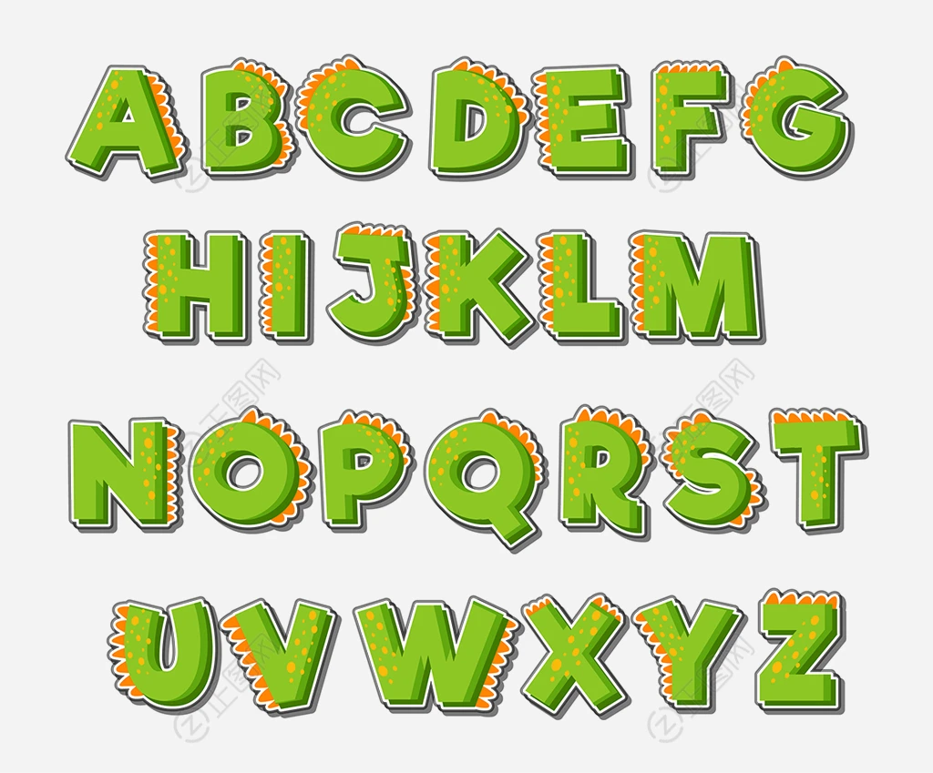 幼教英文字母矢量图 幼教英文字母矢量图
