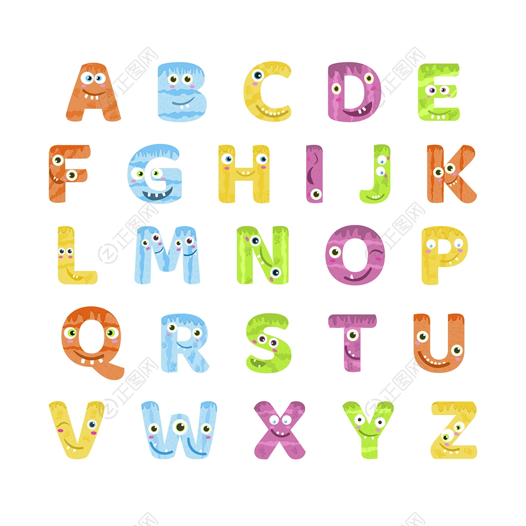 卡通英文字母表宝宝识字卡 卡通英文字母表宝宝识字卡
