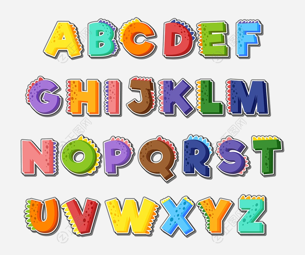 卡通手绘动物数字英文字母创意字体 卡通手绘动物数字英文字母创意字体